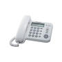 Panasonic , Corded , KX-TS560FXW , Built-in display , Caller ID , White , 198 x 195 x 95 mm , Phonebook capacity 50 entries , 588 g