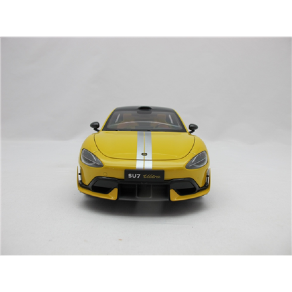 Xiaomi SU7 Ultra 1:18 Die-cast Model Car , Lightning Yellow , Zinc alloy, ABS, SAN, PVC
