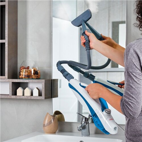 Polti , Steam mop , PTEU0296 Vaporetto SV460 Double , Power 1500 W , Steam pressure Not Applicable bar , Water tank capacity 0.3 L , White/Blue