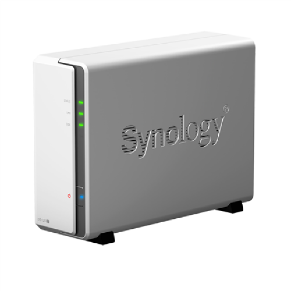 Synology Tower NAS DS120j up to 1 HDD/SSD Marwell Armada 3700 Dual-Core Processor frequency 0.8 GHz 0.5 GB DDR3
