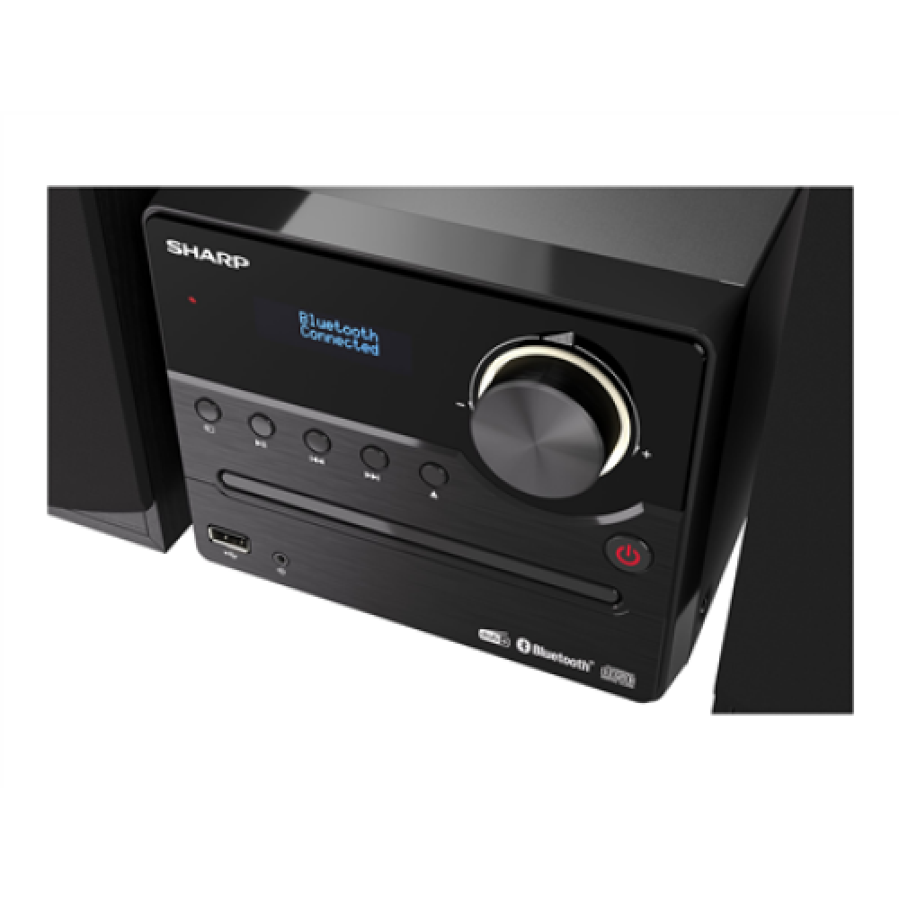 Sharp XL-B517D(BK) Hi-Fi Micro System, CD/FM/USB/Bluetooth v5.0, Aux-in, 45W, Black , Sharp , Hi-Fi Micro System , XL-B517D(BK) , Black , USB port , AUX in , Bluetooth , CD player , FM radio , Wireless connection
