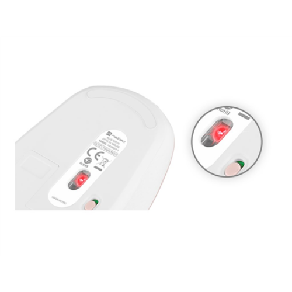 Natec , Mouse , Harrier 2 , Wireless , Bluetooth , White/Pink