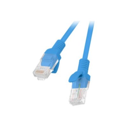 Lanberg Patchcord CAT.5E UTP 0.25M fluke passed 10-pack, Blue , PCU5-20CC-0025-B