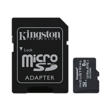 Kingston , UHS-I , 8 GB , microSDHC/SDXC Industrial Card , Flash memory class Class 10, UHS-I, U3, V30, A1 , SD Adapter Kingston , UHS-I , 8 GB , microSDHC/SDXC Industrial Card , Flash memory class Class 10, UHS-I, U3, V30, A1 , SD Adapter