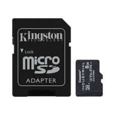Kingston , UHS-I , 8 GB , microSDHC/SDXC Industrial Card , Flash memory class Class 10, UHS-I, U3, V30, A1 , SD Adapter