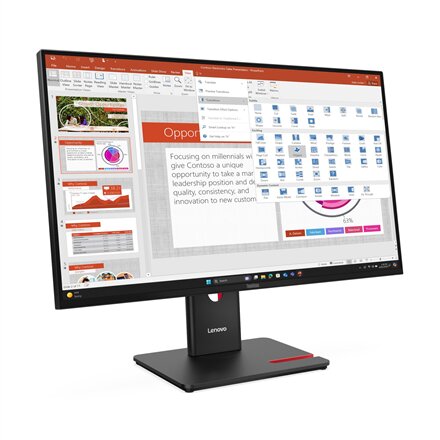 Lenovo , T27-40 , 27 , IPS , 16:9 , 120 Hz , 6 ms , 1920 x 1080 pixels , 300 cd/m² , HDMI ports quantity 1 , Black , Warranty 36 month(s)