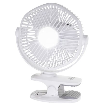Adler Rechargeable fan with clip , AD 7335 , Table Fan , 6 W , Diameter 12.7 cm , Number of speeds 3 , Oscillation , White