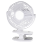 Adler Rechargeable fan with clip , AD 7335 , Table Fan , 6 W , Diameter 12.7 cm , Number of speeds 3 , Oscillation , White