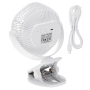 Adler Rechargeable fan with clip , AD 7335 , Table Fan , 6 W , Diameter 12.7 cm , Number of speeds 3 , Oscillation , White