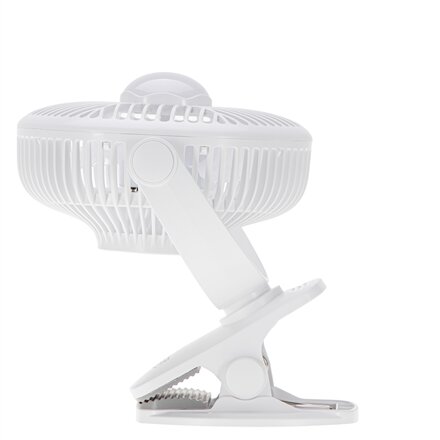 Adler Rechargeable fan with clip , AD 7335 , Table Fan , 6 W , Diameter 12.7 cm , Number of speeds 3 , Oscillation , White