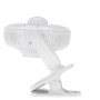 Adler Rechargeable fan with clip , AD 7335 , Table Fan , 6 W , Diameter 12.7 cm , Number of speeds 3 , Oscillation , White