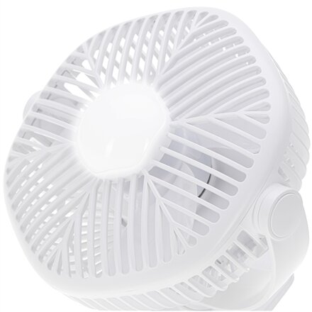Adler Rechargeable fan with clip , AD 7335 , Table Fan , 6 W , Diameter 12.7 cm , Number of speeds 3 , Oscillation , White