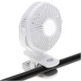Adler Rechargeable fan with clip , AD 7335 , Table Fan , 6 W , Diameter 12.7 cm , Number of speeds 3 , Oscillation , White