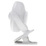 Adler Rechargeable fan with clip , AD 7335 , Table Fan , 6 W , Diameter 12.7 cm , Number of speeds 3 , Oscillation , White