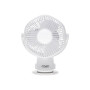 Adler Rechargeable fan with clip , AD 7335 , Table Fan , 6 W , Diameter 12.7 cm , Number of speeds 3 , Oscillation , White