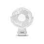 Adler Rechargeable fan with clip , AD 7335 , Table Fan , 6 W , Diameter 12.7 cm , Number of speeds 3 , Oscillation , White