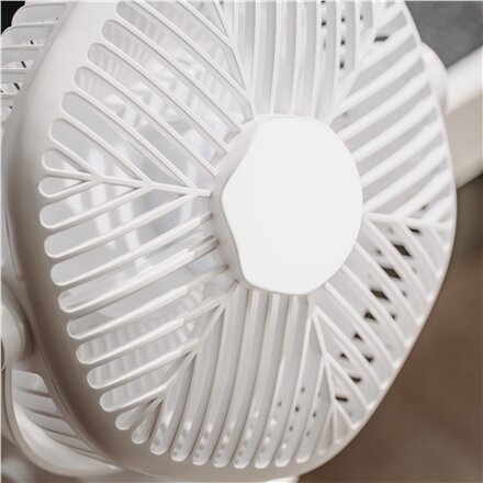 Adler Rechargeable fan with clip , AD 7335 , Table Fan , 6 W , Diameter 12.7 cm , Number of speeds 3 , Oscillation , White