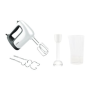 TEFAL , Hand mixer , HT461138 PrepMix+ , Hand Mixer , 500 W , Number of speeds 5 , Turbo mode , White/Grey