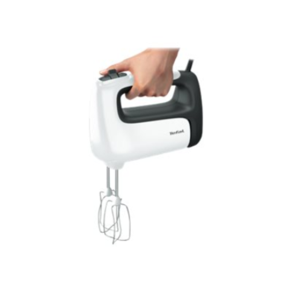 TEFAL , Hand mixer , HT461138 PrepMix+ , Hand Mixer , 500 W , Number of speeds 5 , Turbo mode , White/Grey