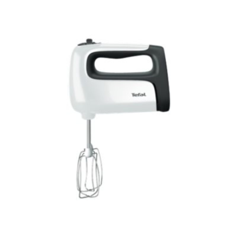 TEFAL , Hand mixer , HT461138 PrepMix+ , Hand Mixer , 500 W , Number of speeds 5 , Turbo mode , White/Grey