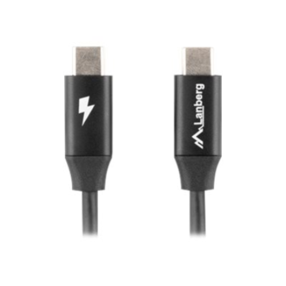 Lanberg USB-C 2.0 Cable, Quick Charge 4.0 , CA-CMCM-40CU-0018-BK , USB Type-C to USB Type-C , 1.8 m