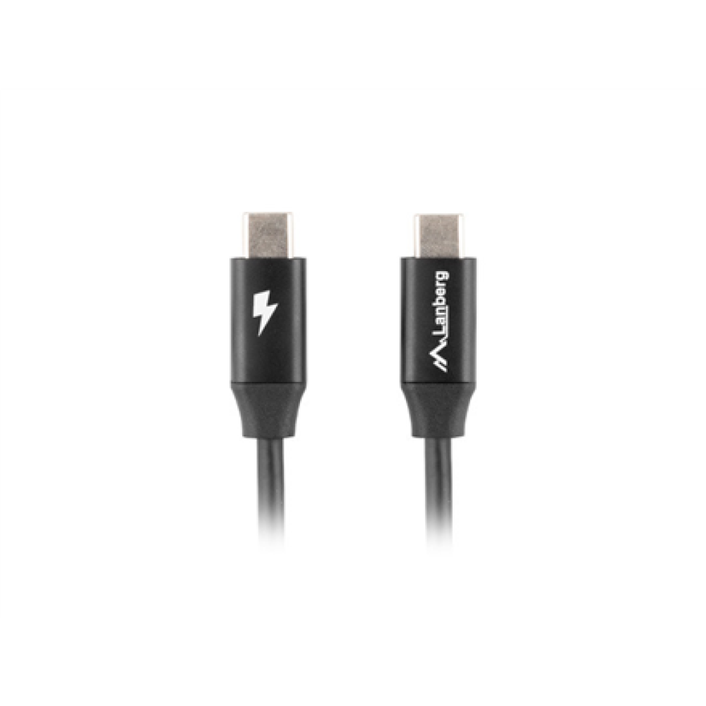 Lanberg USB-C 2.0 Cable, Quick Charge 4.0 , CA-CMCM-40CU-0018-BK , USB Type-C to USB Type-C , 1.8 m