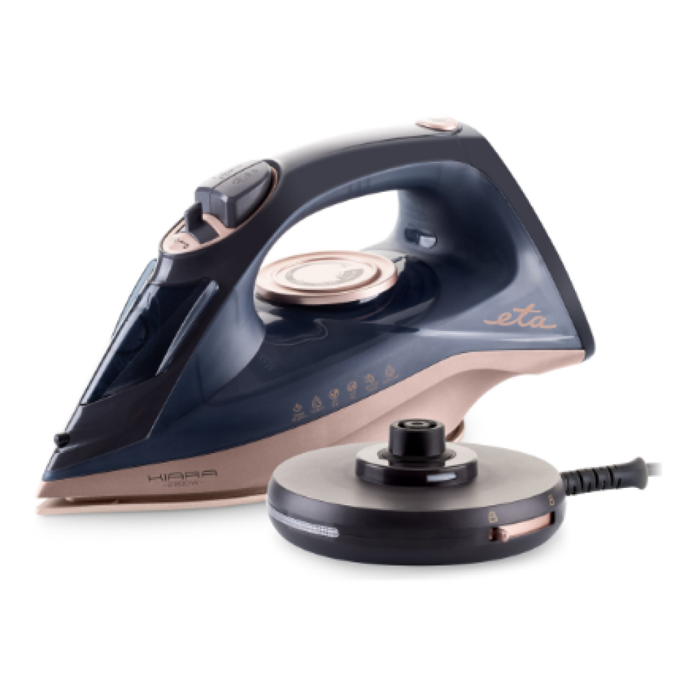 ETA , Iron , Kiara ETA127690000 , Cordless Steam Iron , 2200 W , Water tank capacity 220 ml , Continuous steam 40 g/min , Steam boost performance 90 g/min , Black