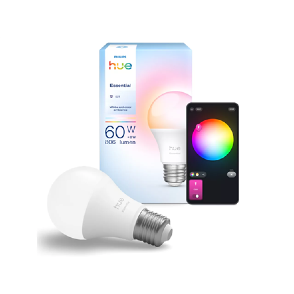 Philips Hue E WCA 806 A60 1P EU , E27 , 8 W , 16 million colours, White and colour light , Bluetooth, Zigbee