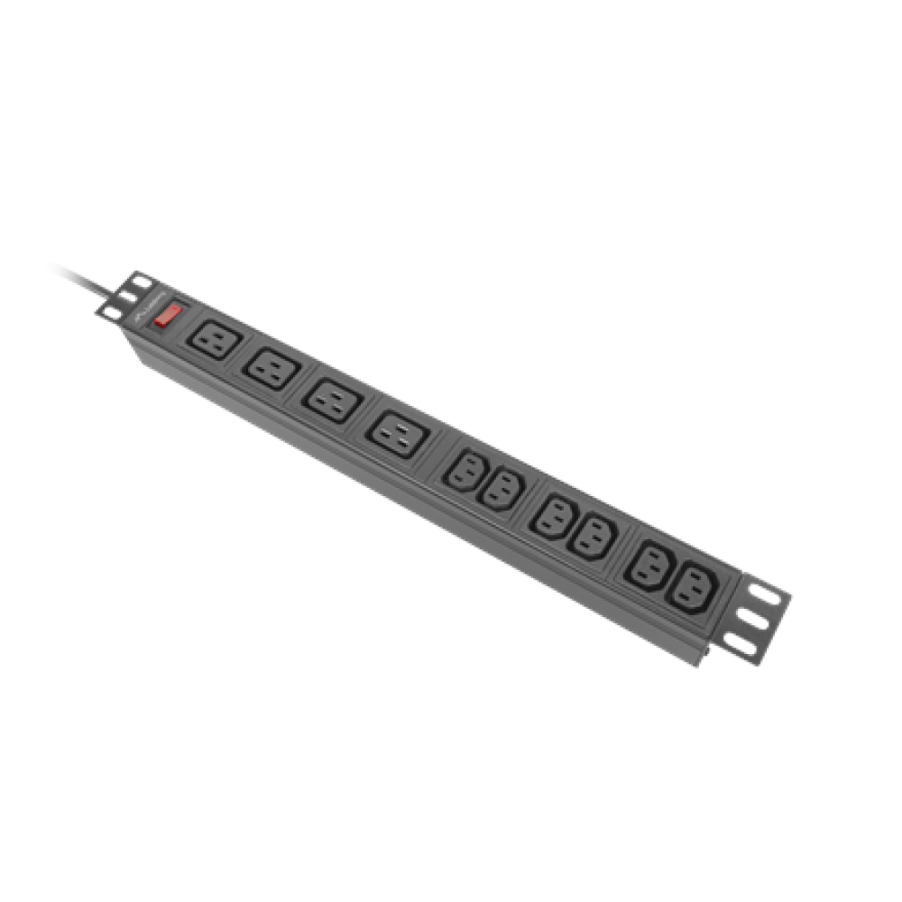 Lanberg Power Distribution unit (PDU) 19 1U 16A 2M 4x C19 6x IEC C13 Sockets C20 , PDU-04I1906I-0200-C20-BK