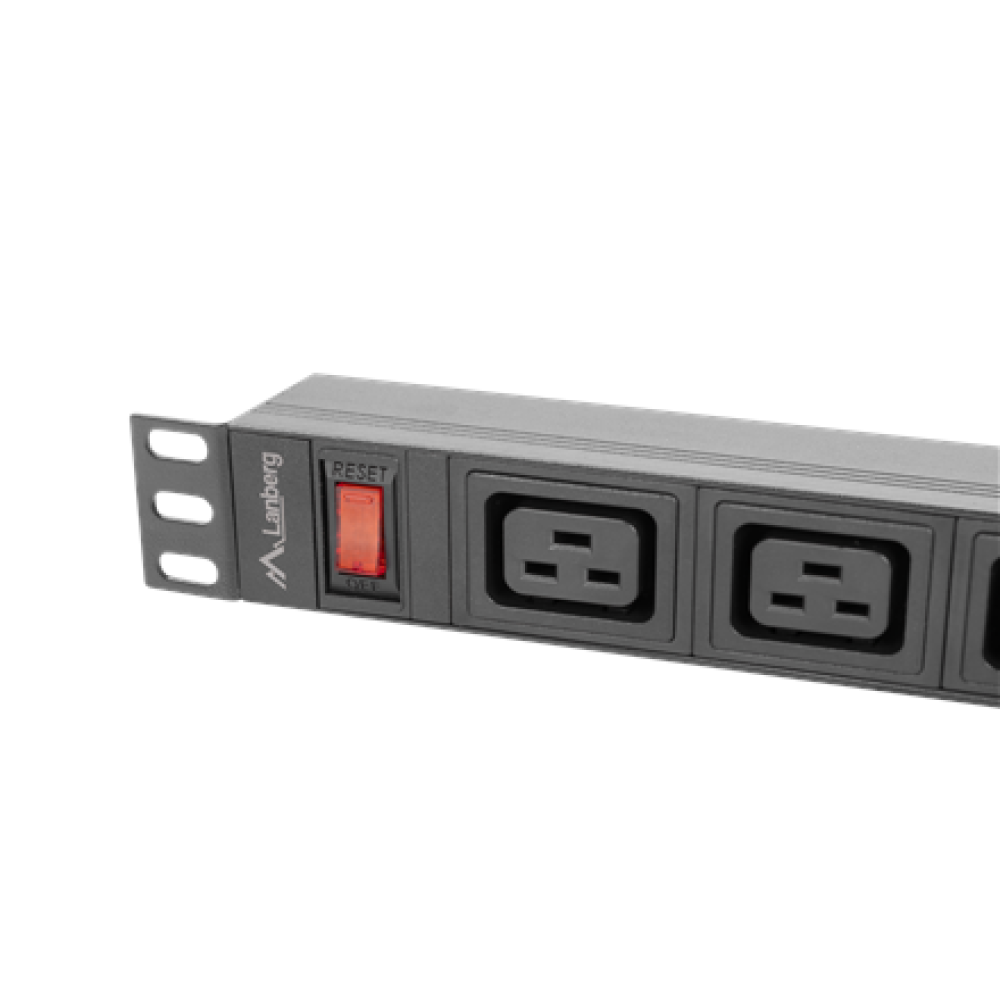 Lanberg Power Distribution unit (PDU) 19 1U 16A 2M 4x C19 6x IEC C13 Sockets C20 , PDU-04I1906I-0200-C20-BK