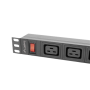 Lanberg Power Distribution unit (PDU) 19 1U 16A 2M 4x C19 6x IEC C13 Sockets C20 , PDU-04I1906I-0200-C20-BK