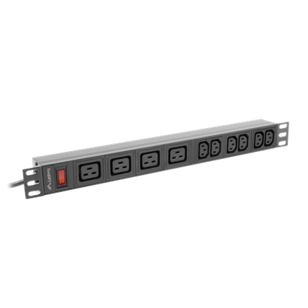 Lanberg Power Distribution unit (PDU) 19 1U 16A 2M 4x C19 6x IEC C13 Sockets C20 , PDU-04I1906I-0200-C20-BK
