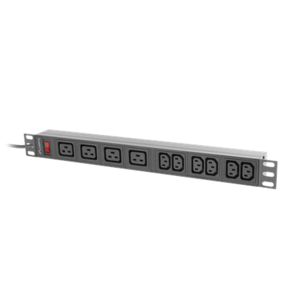 Lanberg Power Distribution unit (PDU) 19 1U 16A 2M 4x C19 6x IEC C13 Sockets C20 , PDU-04I1906I-0200-C20-BK