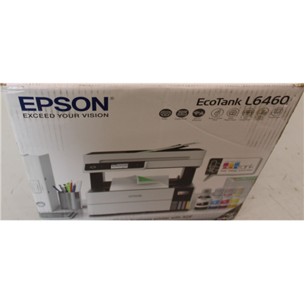 SALE OUT. Epson EcoTank , L6460 , Printer / copier / scanner , Colour , Ink-jet , A4/Legal , Grey DAMAGED PACKAGING , SALE OUT. , Epson , Multifunctional printer , EcoTank L6460 , Inkjet , Colour , 3-in-1 , Wi-Fi , Black and white , DAMAGED PACKAGING