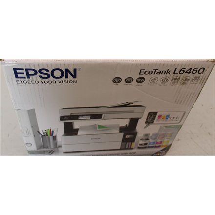 SALE OUT. Epson EcoTank , L6460 , Printer / copier / scanner , Colour , Ink-jet , A4/Legal , Grey DAMAGED PACKAGING , SALE OUT. , Epson , Multifunctional printer , EcoTank L6460 , Inkjet , Colour , 3-in-1 , Wi-Fi , Black and white , DAMAGED PACKAGING