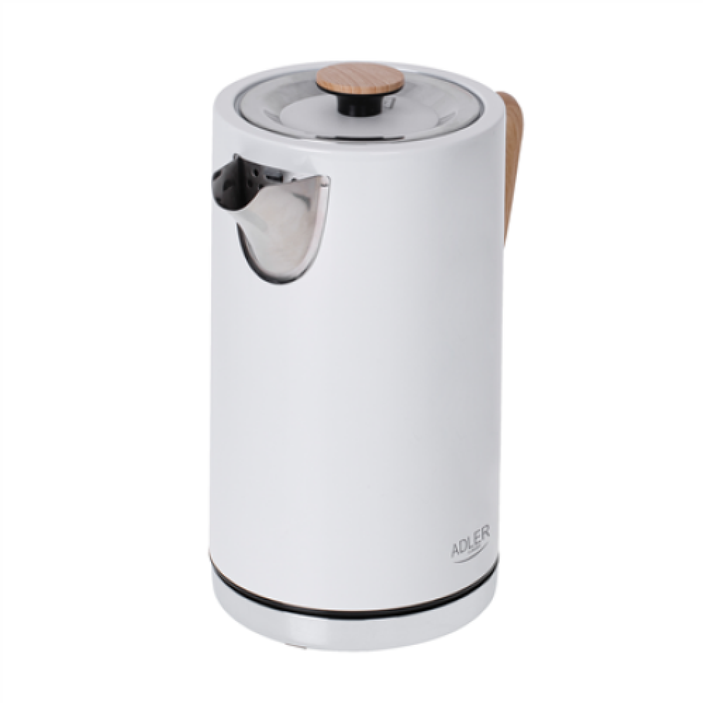 Adler , Kettle , AD 1347w , Electric , 2200 W , 1.5 L , Stainless steel , 360° rotational base , White