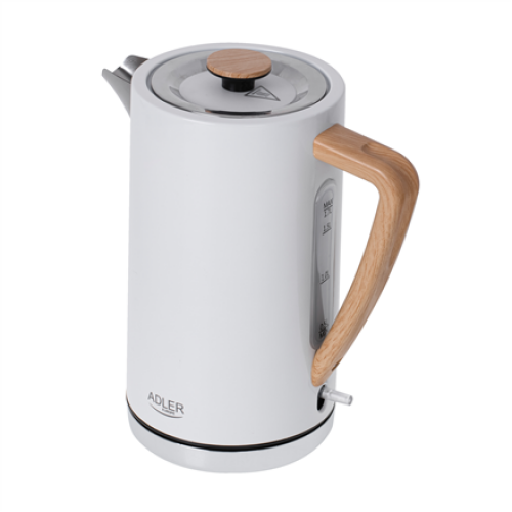 Adler , Kettle , AD 1347w , Electric , 2200 W , 1.5 L , Stainless steel , 360° rotational base , White