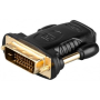 Goobay 68931 HDMI™/DVI-D adapter, gold-plated , Goobay