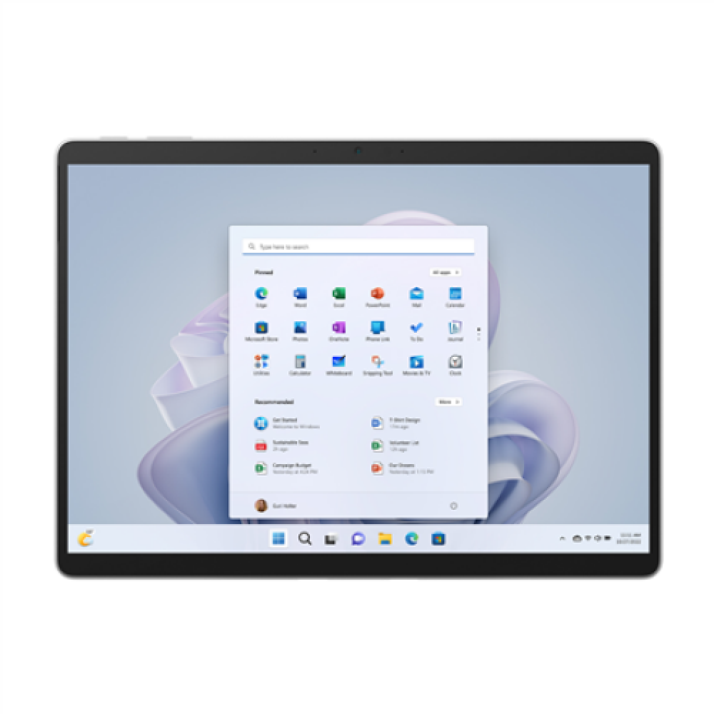 Microsoft Surface Pro 9 Platinum, 13.0 , Touchscreen, PixelSense Flow Display, 2880 x 1920, Intel Core i5, i5-1235U, 8 GB, LPDDR5, 256 GB, Wi-Fi, Front camera, Rear camera, 10 MP, Bluetooth, 5.1, Windows 11 Home, Keyboard language English, Intel Iris Xe G