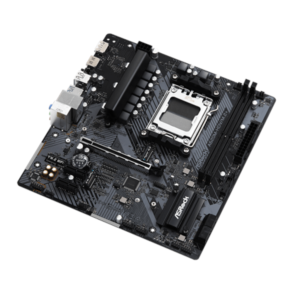 ASRock A620M-HDV/M.2+ , Processor family AMD , Processor socket AM5 , DDR5 , Supported hard disk drive interfaces SATA, M.2 , Number of SATA connectors 4