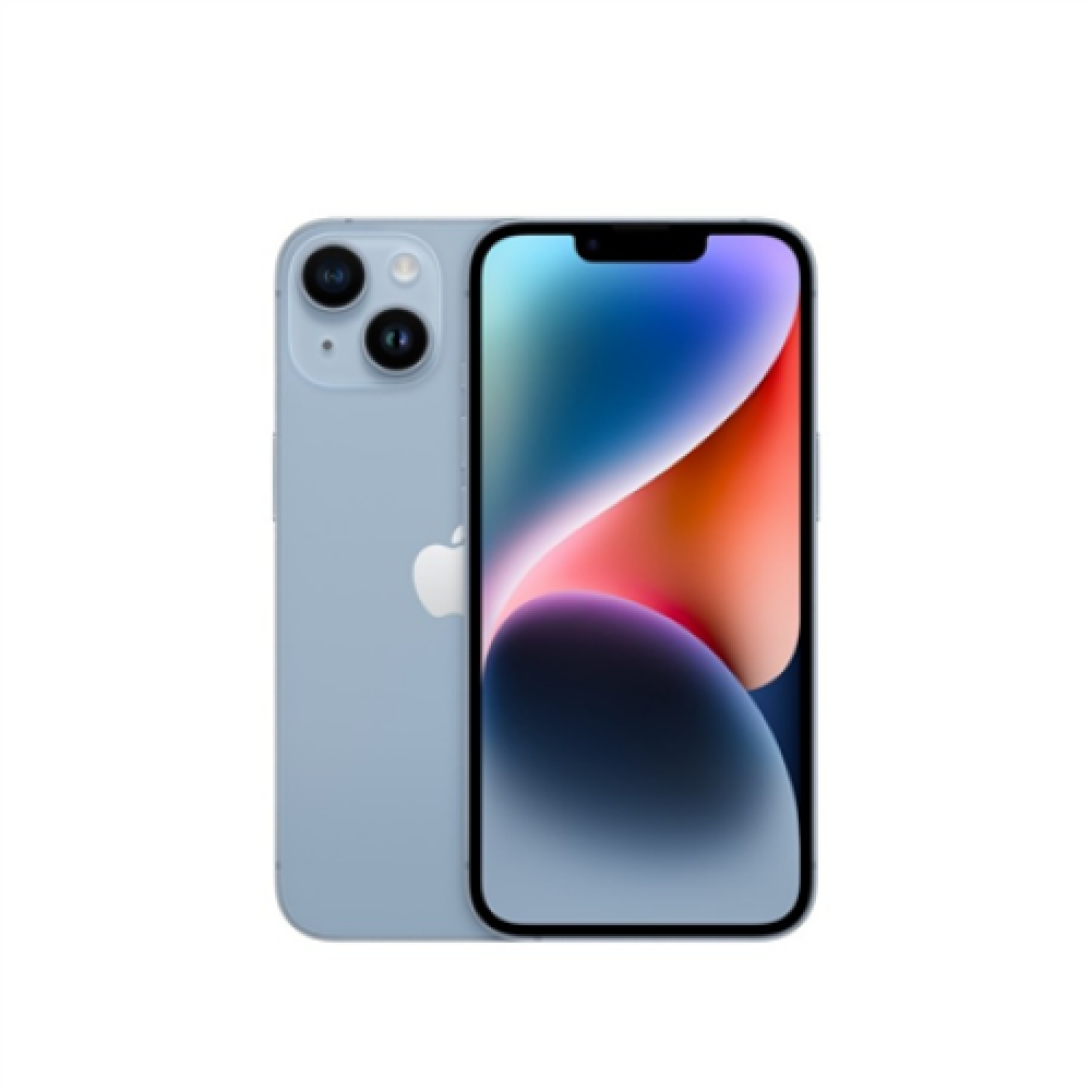 Apple , iPhone 14 , Blue , 6.1 , Super Retina XDR , 2532 x 1170 pixels , Apple , A15 Bionic , Internal RAM 4 GB , 128 GB , Dual SIM , Nano-SIM , 3G , 4G , 5G , Main camera resolution 12+12 MP , Secondary camera resolution 12 MP , iOS , 16 , 3279 mAh