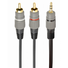Cablexpert 3.5 mm stereo plug to 2xRCA plugs, gold-plated connectors, 1.5 , CCA-352-1.5M