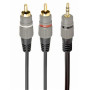 Cablexpert 3.5 mm stereo plug to 2xRCA plugs, gold-plated connectors, 1.5 , CCA-352-1.5M