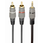 Cablexpert 3.5 mm stereo plug to 2xRCA plugs, gold-plated connectors, 1.5 , CCA-352-1.5M