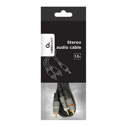Cablexpert 3.5 mm stereo plug to 2xRCA plugs, gold-plated connectors, 1.5 , CCA-352-1.5M