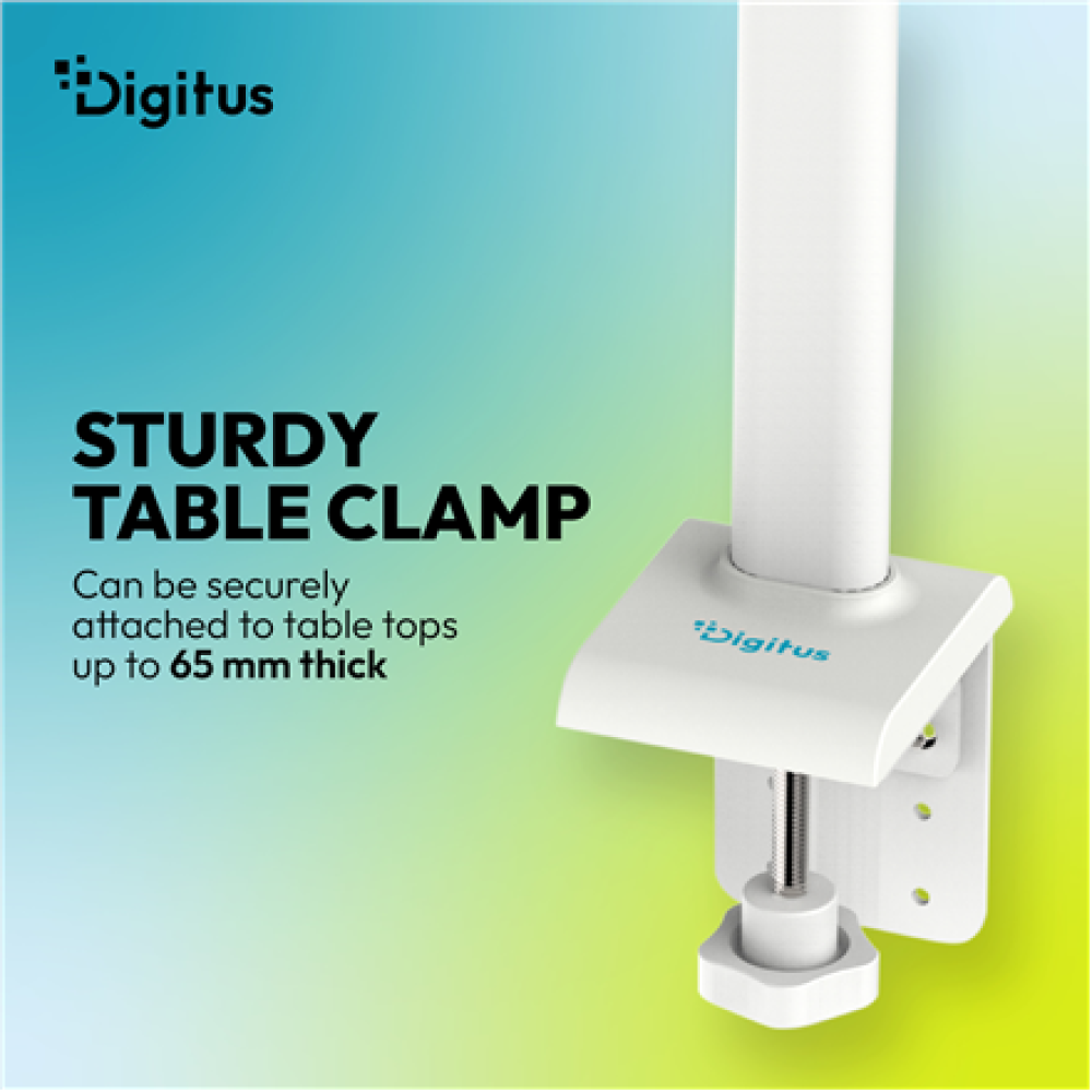 Digitus LED Desk Lamp, 80 cm, White , DA-90493 , 2400 lm , 16 W , 3000-6500 K , Warm white light to white daylight , LED lamp , 10 V