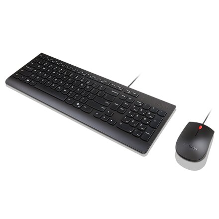 Lenovo Essential Wired Combo Keyboard and Mouse , Keyboard and Mouse Set , Wired , Mouse included , Estonian , Black