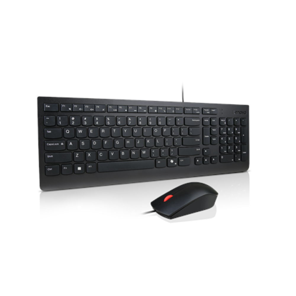 Lenovo Essential Wired Combo Keyboard and Mouse , Keyboard and Mouse Set , Wired , Mouse included , Estonian , Black