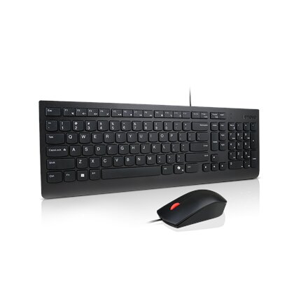 Lenovo Essential Wired Combo Keyboard and Mouse , Keyboard and Mouse Set , Wired , Mouse included , Estonian , Black