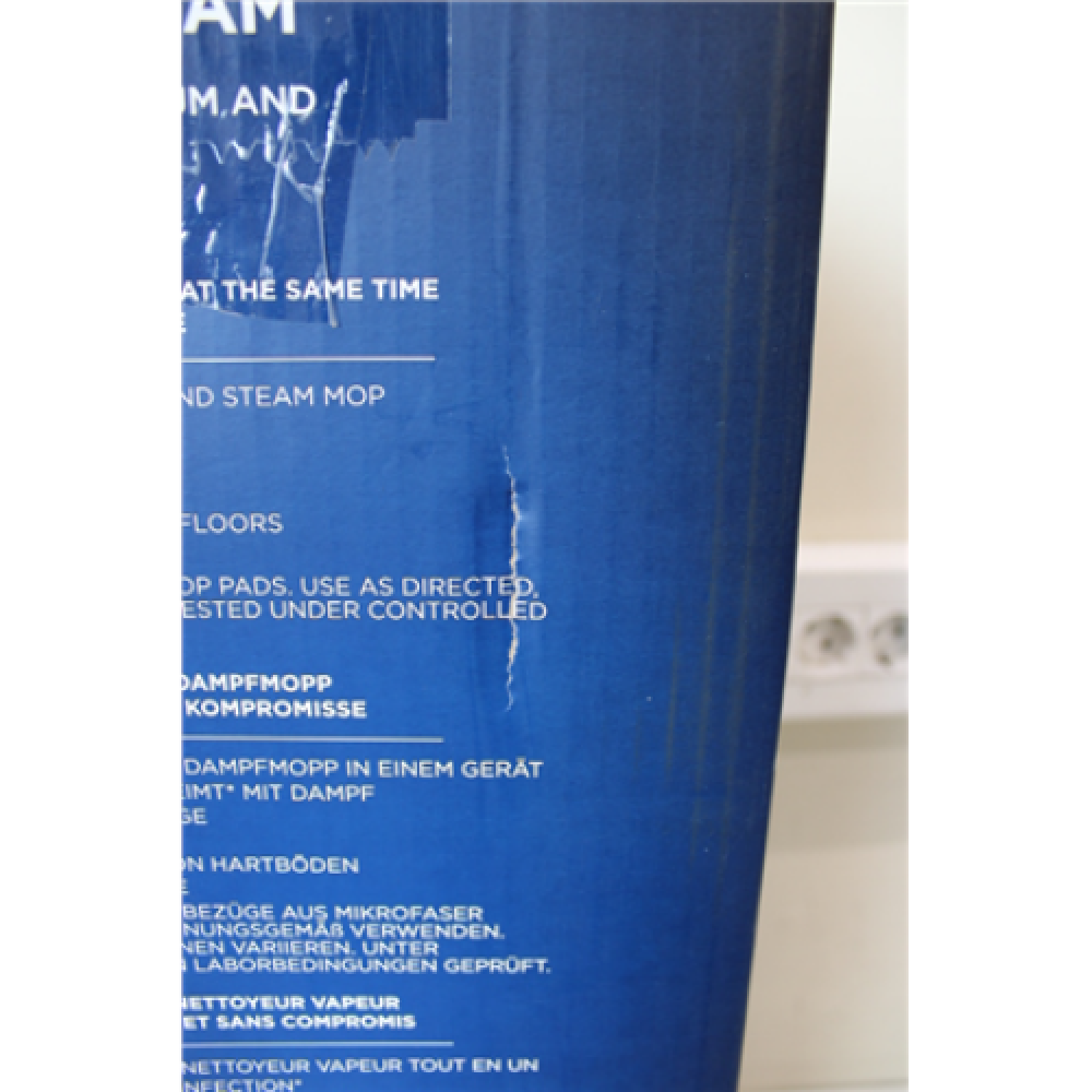 SALE OUT. , Bissell Vacuum and steam cleaner , Vac & Steam , Power 1600 W , Steam pressure Not Applicable. Works with Flash Heater Technology bar , Water tank capacity 0.4 L , Blue/Titanium , DAMAGED PACKAGING, SCRATCHES